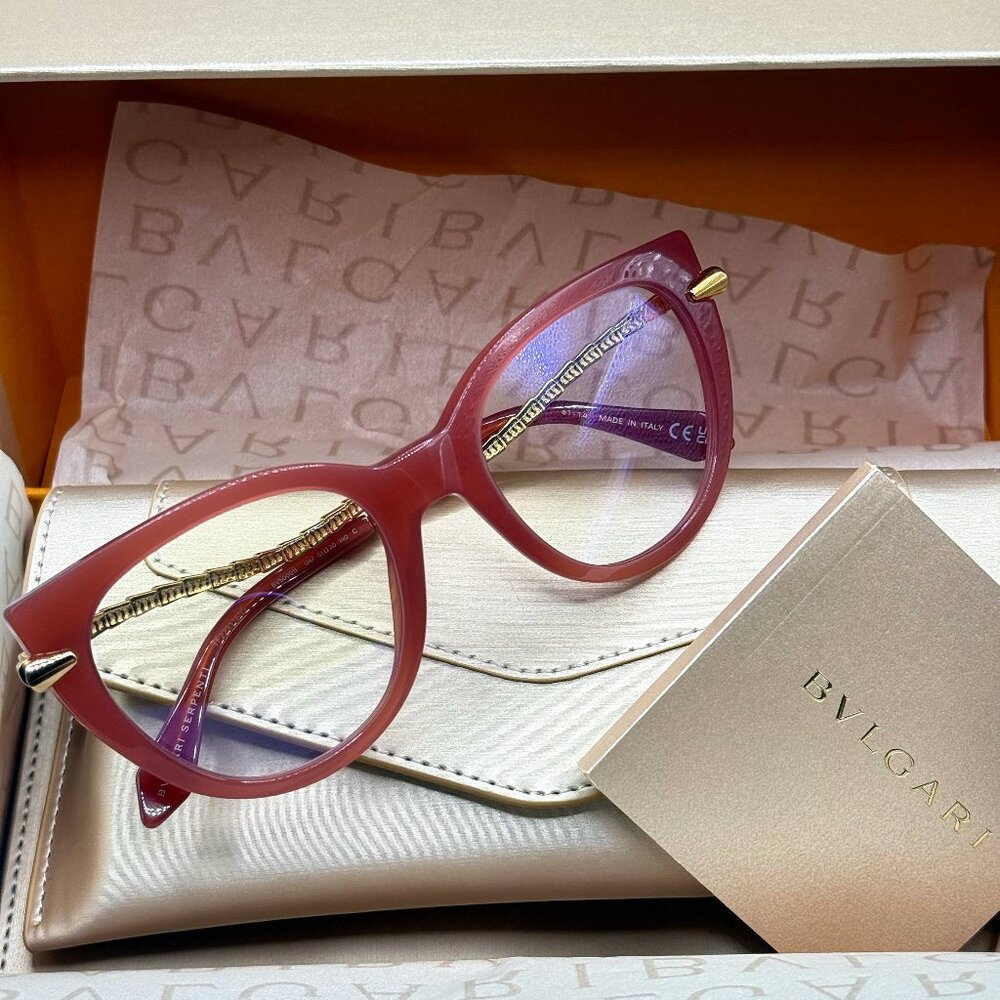 BVLGARI Serpenti Optical Frames | Pink Gold — Luxury Designer Eyewear